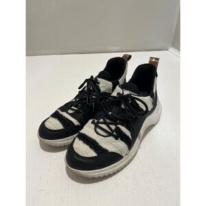 Sam Edelman Women's Black & White Striped‎ Sneakers Size 8M EUR 38